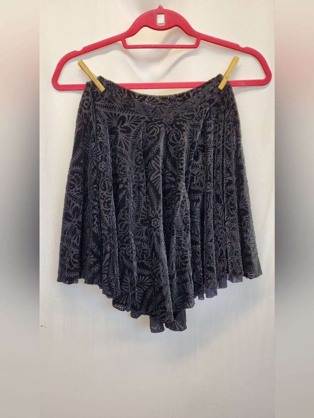 Blackmilk Burned Velvet Skater Skirt